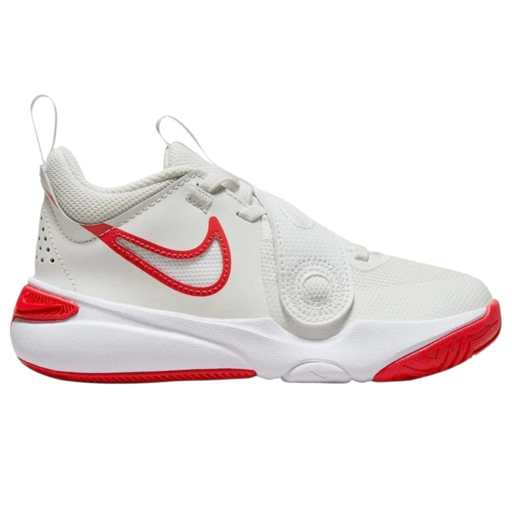 NIKE TEAM HUSTLE D 11 PRESCHOOL SIZE 13C‎ NEW COLOR WHITE RED